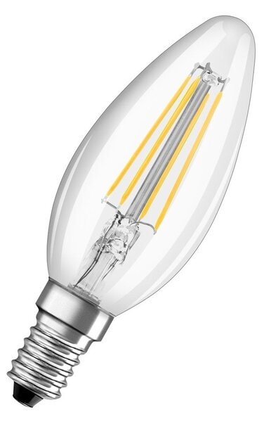 Průhledná malá LED žárovka E14 4 W CLASSIC B, laditelná bílá