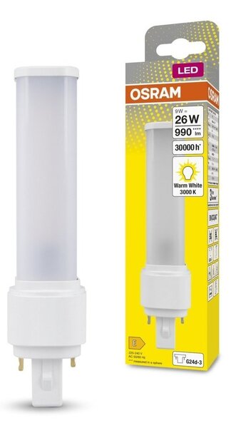 Dlouhotrvající LED žárovka G24d-3 9 W DULUX, teplá bílá