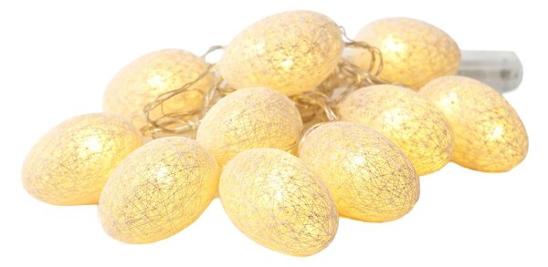 LED světelný řetěz Eggs, 1,6 m, bílá