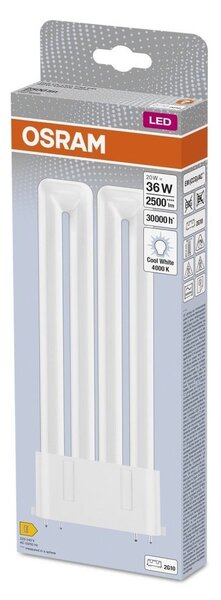 Trubicová LED žárovka 2G10 20 W DULUX, studená bílá
