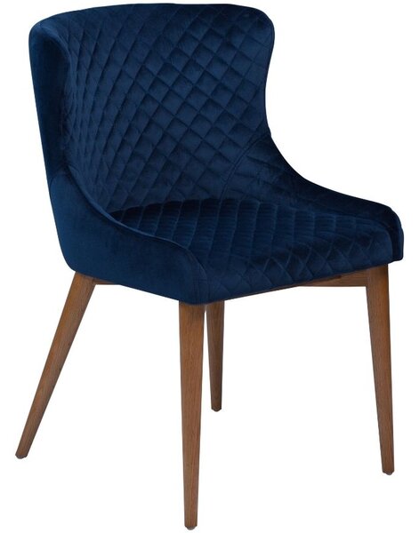 ​​​​​Dan-Form Královsky modrá sametová jídelní židle DAN-FORM Vetro