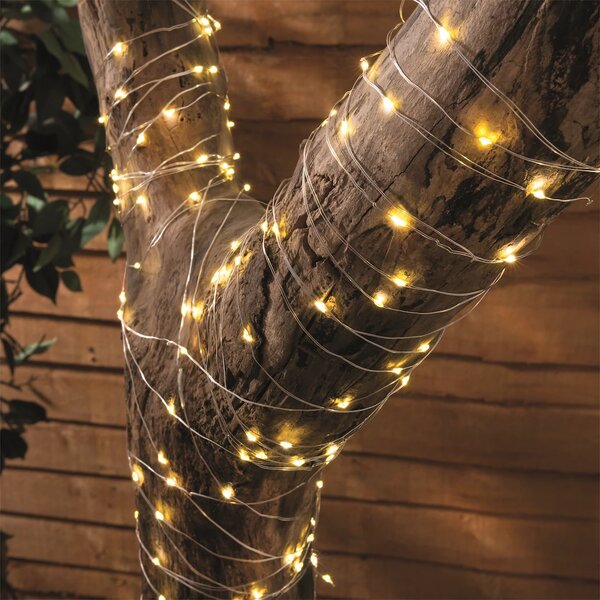 Solární LED světelný řetěz Micro, 15m