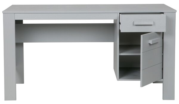 WOOOD Světle šedý pracovní stůl Koben 141 cm