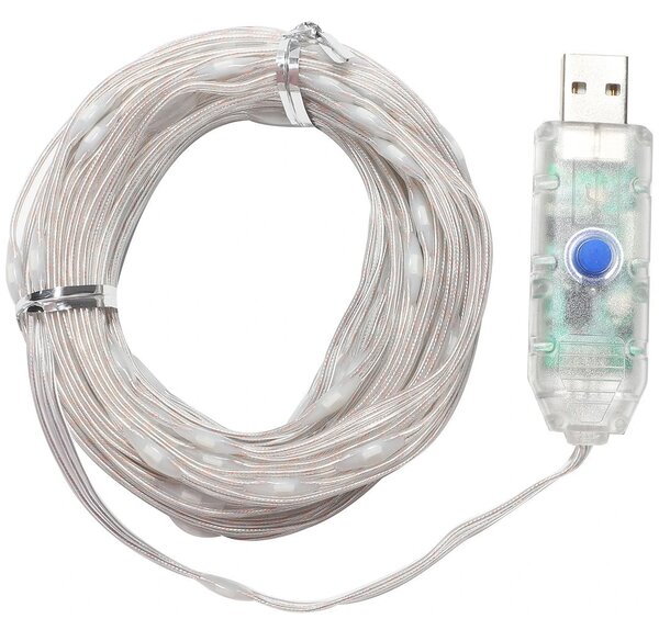 LED světelný řetěz Wizard, 10m, RGB, ovladač