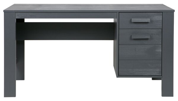 Hoorns Tmavě šedý pracovní stůl Koben 141 cm