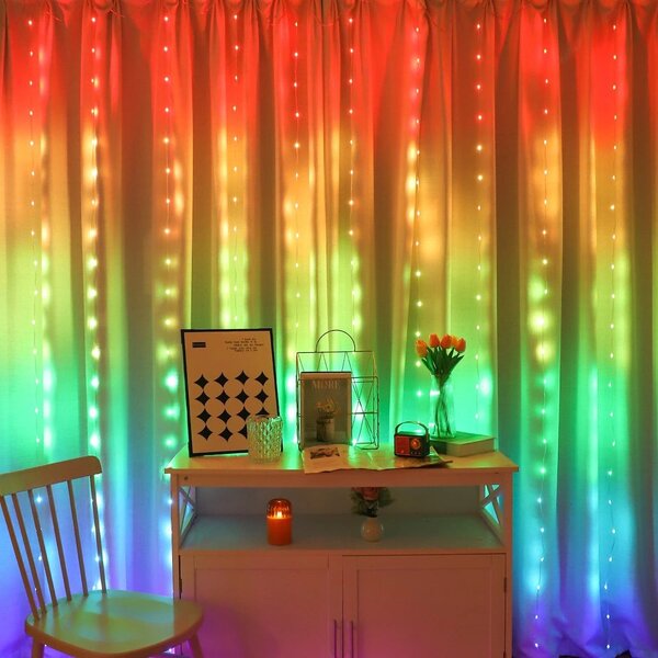 LED světelný závěs Wizard, 3x3m, RGB, ovladač