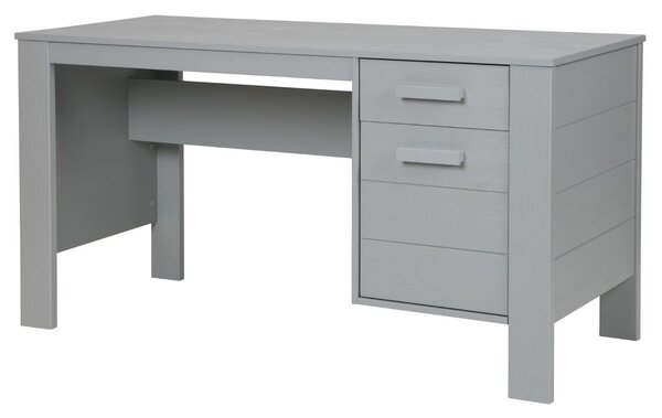 WOOOD Světle šedý pracovní stůl Koben 141 cm