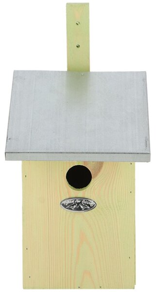 Ptačí budka Simi, 34x17x19,5 cm, dřevo/kov, hnědá