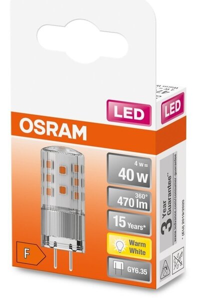 Speciální LED žárovka GY6.35 4 W PIN, teplá bílá