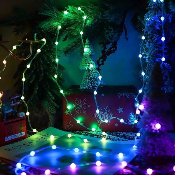 LED světelný řetěz Wizard, 5m, RGB, ovladač