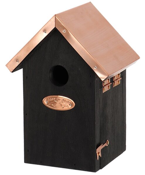 Ptačí budka Dark, 20x14x11 cm, dřevo, černá