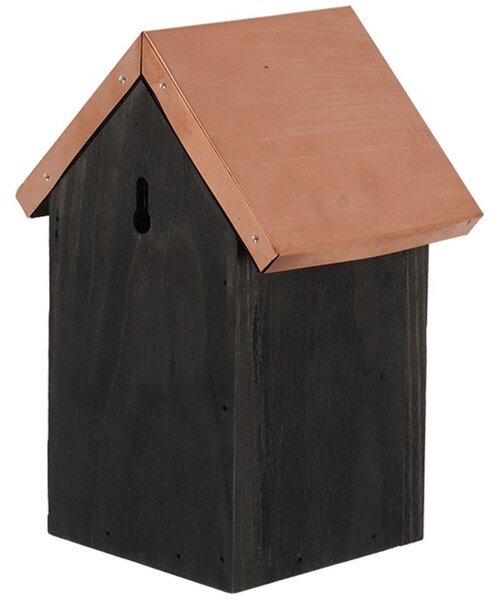 Ptačí budka Dark, 20x14x11 cm, dřevo, černá