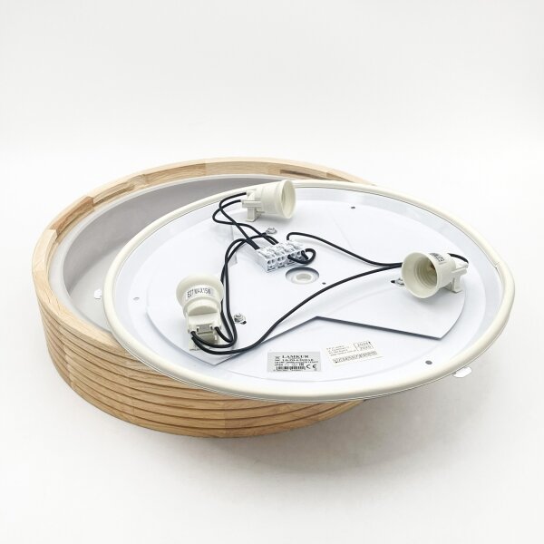 Koupelnové stropní svítidlo NATURAL MODERN 3xE27/15W/230V pr. 37,5 cm borovice