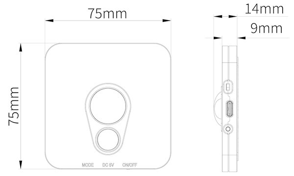LED svítidlo Stanley, 1x LED 0,5w 3000-6000k, 3CCT, b, senzor pohybu
