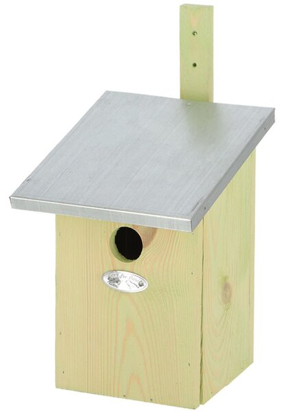 Ptačí budka Simi, 34x17x19,5 cm, dřevo/kov, hnědá