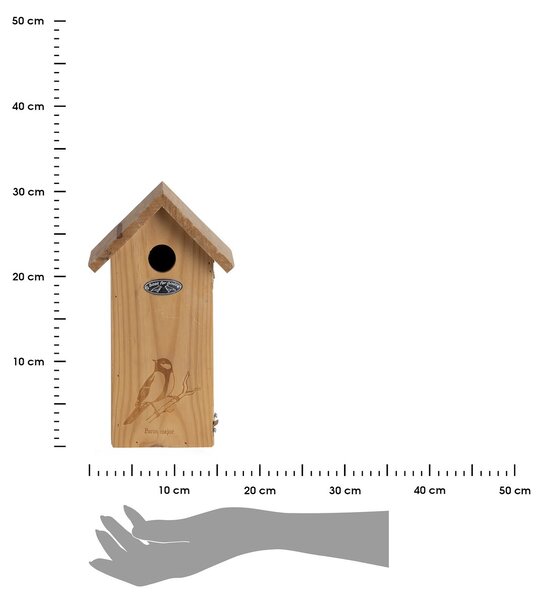 Ptačí budka Simple2, 30x17x14 cm, dřevo, hnědá