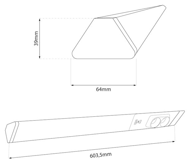 LED svítidlo Dual, 1x LED 18w 4000k, w, USB-A/C + zásuvky 230v