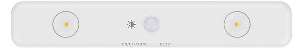 LED svítidlo Tony, 1x LED 1w 4000k, 3CCT, w, (23 cm), senzor pohybu