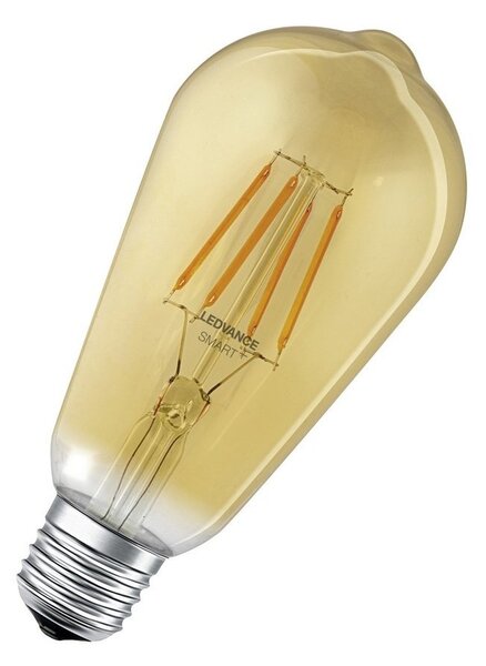 Jantarová stmívatelná WiFi LED žárovka E27 6 W EDISON, teplá bílá