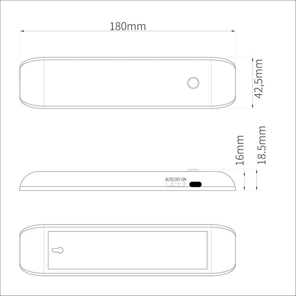 LED svítidlo Seb, 1x LED 1w 4000k, w, (18 cm)