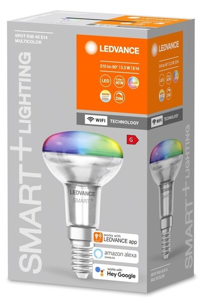 Chytrá WiFi LED stmívatelná žárovka E14 3,3 W RGBW SPOT