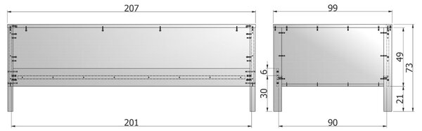 WOOOD Zelená borovicová postel Warde 90x200 cm