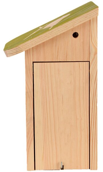 Ptačí budka Elisa, 28x15x16 cm, dřevo, hnědá/zelená