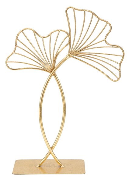 Dekorace ve zlaté barvě Mauro Ferretti Leaf Glam, výška 35 cm