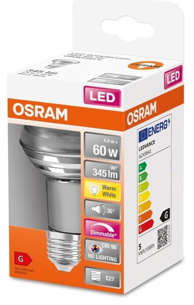 Reflektorová LED stmívatelná žárovka E27 4,8 W SUPERSTAR, teplá bílá