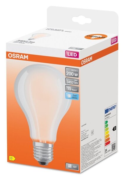 Matná LED žárovka E27 24 W CLASSIC A, studená bílá