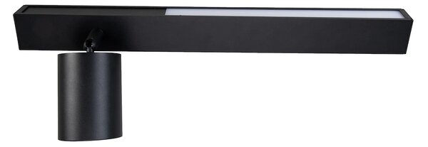 Nástěnné svítidlo Magnet Left, 1x černé kovové stínítko + 1x LED 5W, b