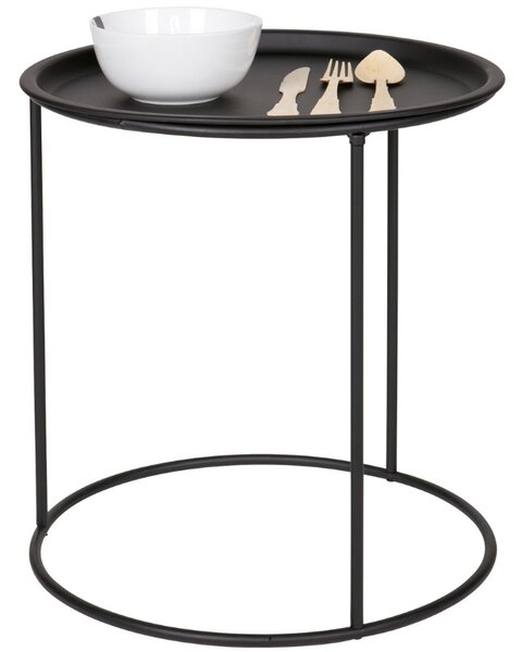 Hoorns Černý kovový odkládací stolek Select 40 cm