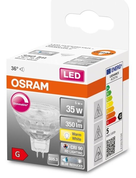 Stmívatelná LED bodovka GU5.3 5 W PLUS SPOT, teplá bílá