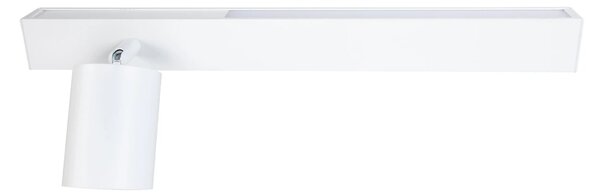 Nástěnné svítidlo Magnet Left, 1x bílé kovové stínítko + 1x LED 5W, w