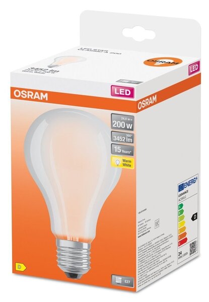 Matná LED žárovka E27 24 W CLASSIC A, teplá bílá