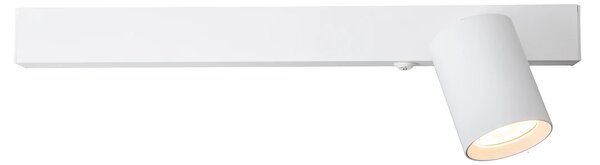Nástěnné svítidlo Magnet Right, 1x bílé kovové stínítko + 1x LED 5W, w