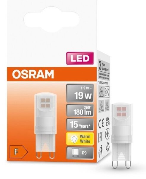Speciální LED žárovka G9 1,9 W PIN, teplá bílá