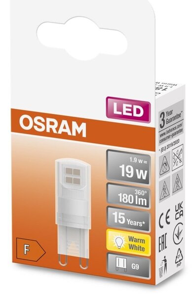 Speciální LED žárovka G9 1,9 W PIN, teplá bílá