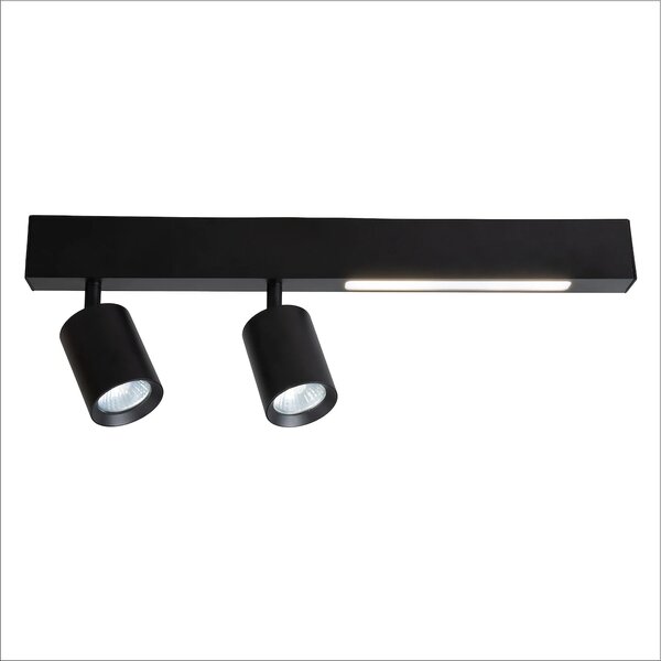 Stropní svítidlo Magnet, 2x černé kovové stínítko + 1x LED 5W, b
