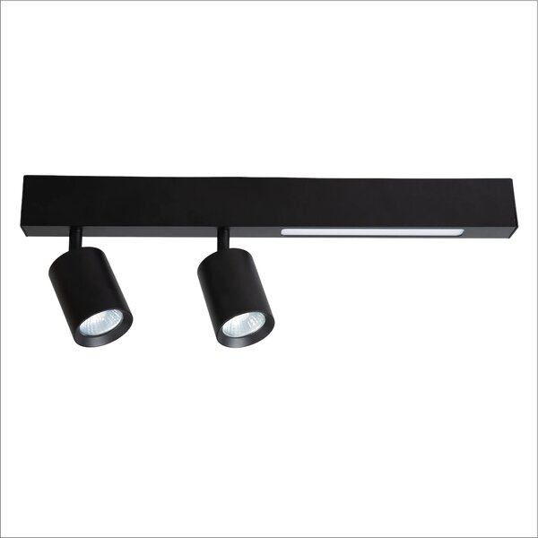 Stropní svítidlo Magnet, 2x černé kovové stínítko + 1x LED 5W, b