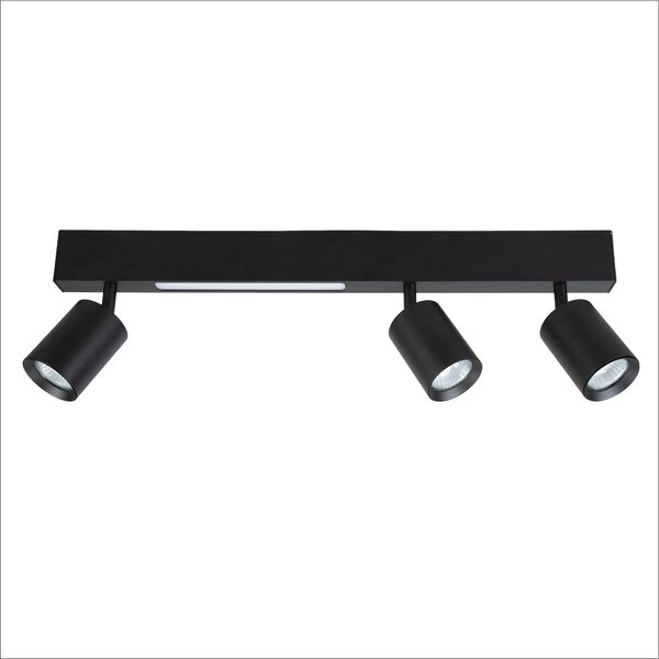 Stropní svítidlo Magnet, 3x černé kovové stínítko + 1x LED 5W, b
