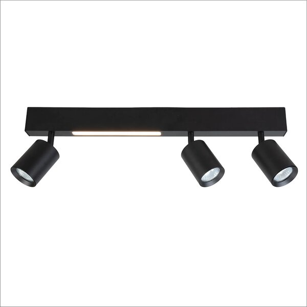 Stropní svítidlo Magnet, 3x černé kovové stínítko + 1x LED 5W, b