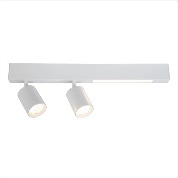 Stropní svítidlo Magnet, 2x bílé kovové stínítko + 1x LED 5W, w