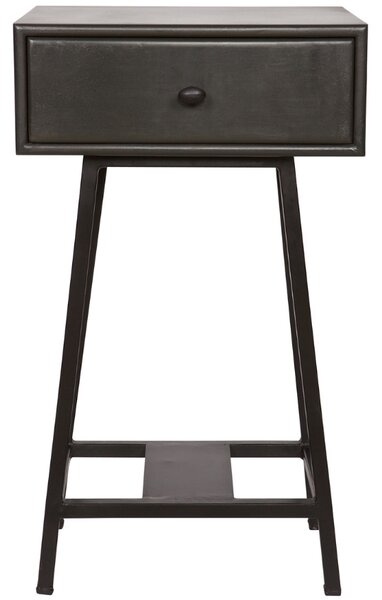 WOOOD Černý mangový noční stolek Trax 30 x 45 cm