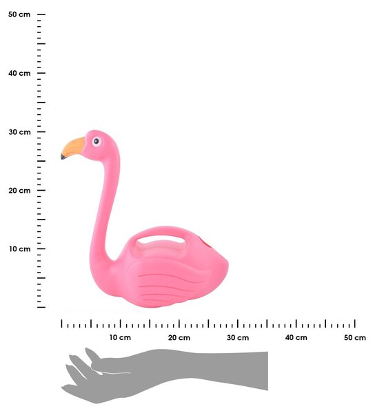 Dětská konev na zalévání Flamingo, 1,5 l, růžová