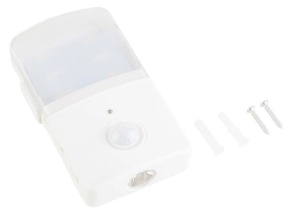 LED svítidlo + boční světlo, 1x LED 0,5w 4000k, w, pohybový senzor