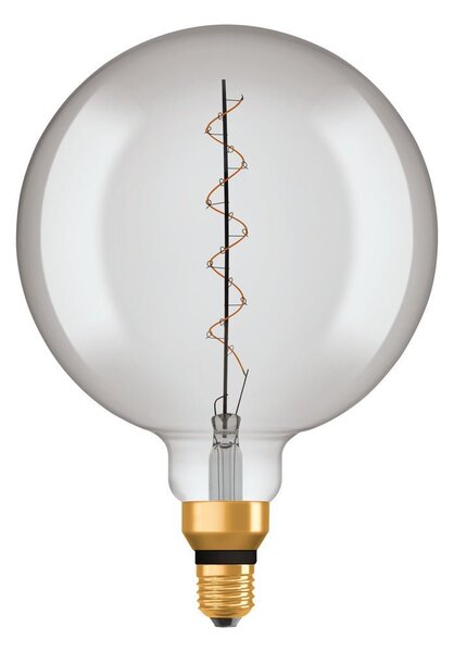 Kouřová stmívatelná LED žárovka E27 4,8 W BIG GLOBE, teplá bílá