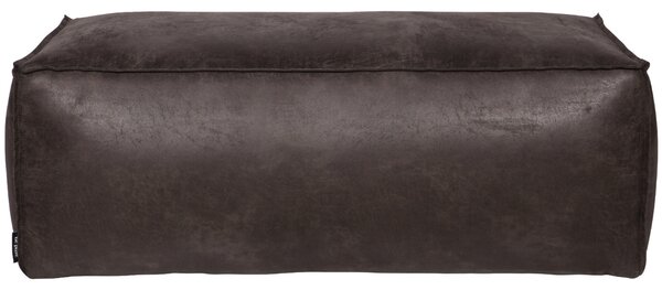 -25 % Dny MOMENTI– WOOOD Černý koženkový taburet Bearny 120 x 60 cm