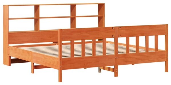 Postel bez matrace voskově hnědá 180 x 200 cm masivní borovice 3323214