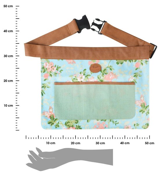 Zahradnická zástěra Flowers, 35x94 cm, vícebarevná